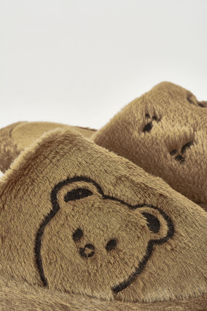 Vizon Yandan Ayıcıklı Ev Terliği - 2