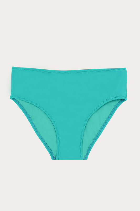 Yeşil Yüksek Bel Tek Alt Bikini - Thumbnail