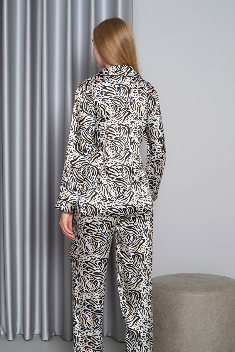Zebra Saten Pijama Takım - 2